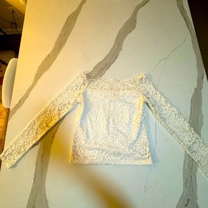 White lace top